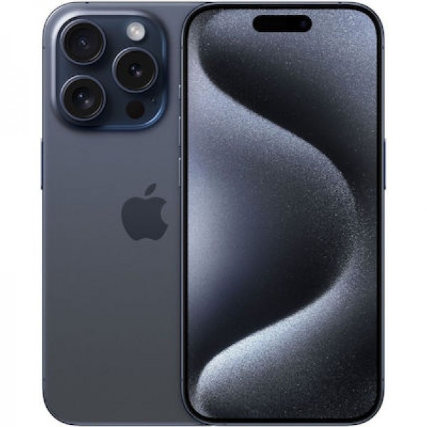 Apple iPhone 15 Pro 5G (8GB/128GB) Blue Titanium Εκθεσιακό NEW Open Box (1 Year Warranty) 100% Battery